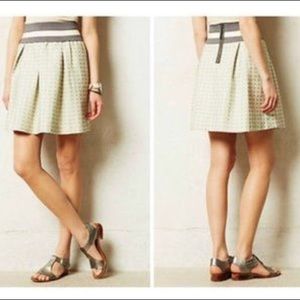 Anthropologie Maeve Seren Polka Dot Skirt Green S